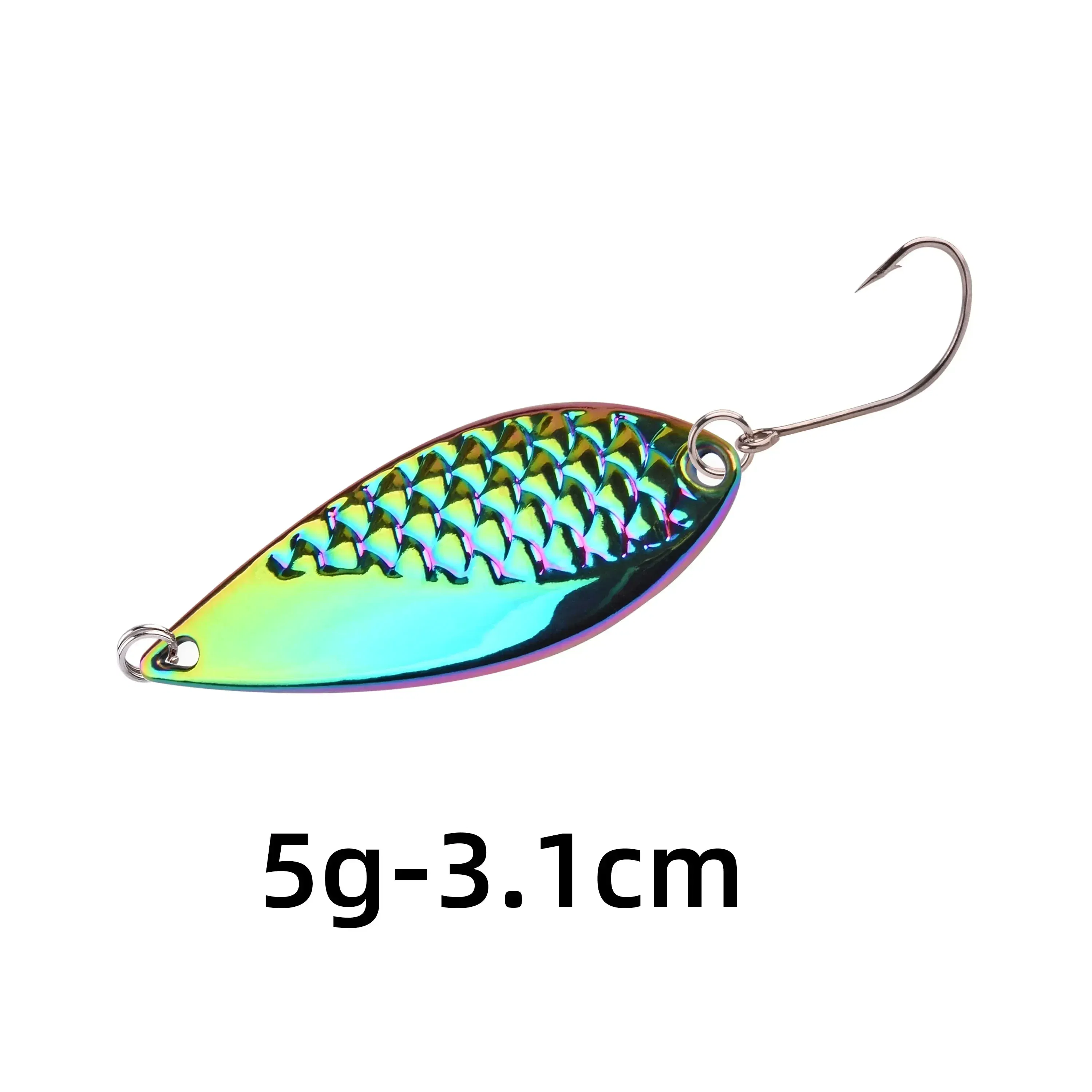 Color: army green - Metal Spoon Sequin Fishing Lure 2.5g 3.5g 5g 7g 10g 15g 20g Pesca Leech Jig Wobbler Crankbaits for Fly Fishing Hard Baits Lures