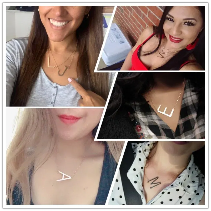 Metal Color: Green - Fashion Metal Necklace Golden Letter Bohemia Simple DIY Romantic Retro Woman's Necklace For Winter Jewelry Gift Free Shipping