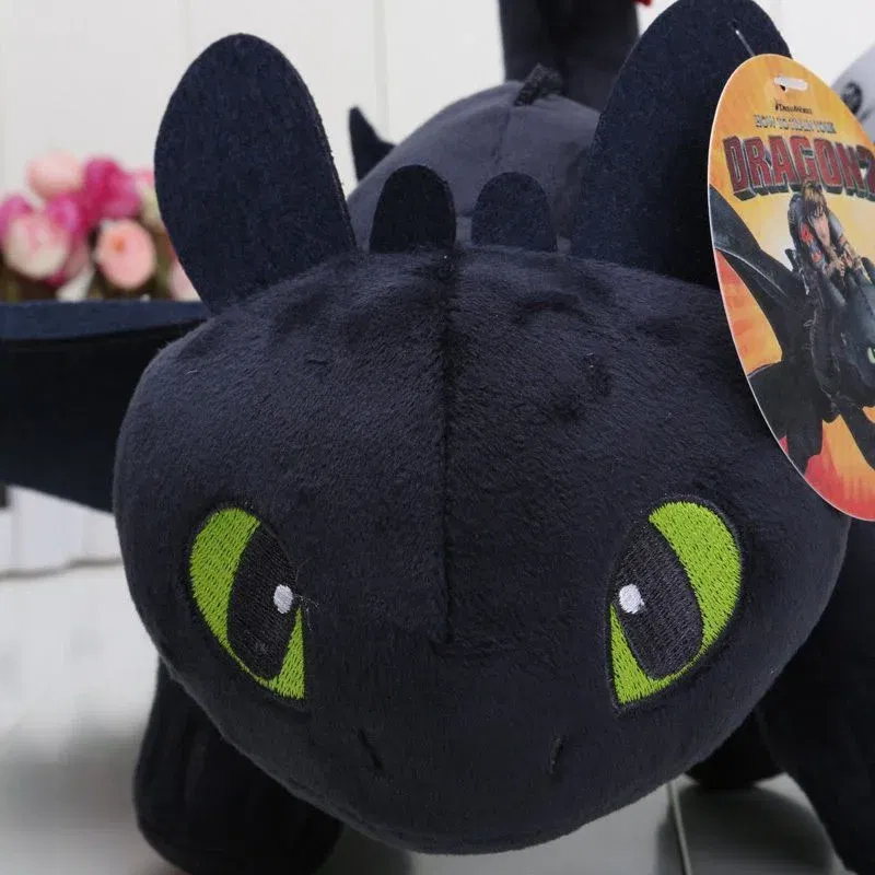 Color: black, Height: 11cm-30cm - 20-65cm Plushies Dragon Toys Kawaii White Black Dinosaurs Animal Stuffed Plush Toys In Stock Plush Kid Birthday Gifts for Kids