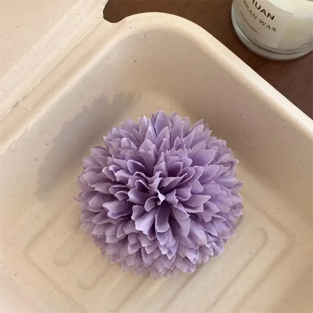 Color: black - Purple Flower Hair Clip Cute Sweet Hairpin Seaside Vacation Beach Photography Headwear Hair Accessories