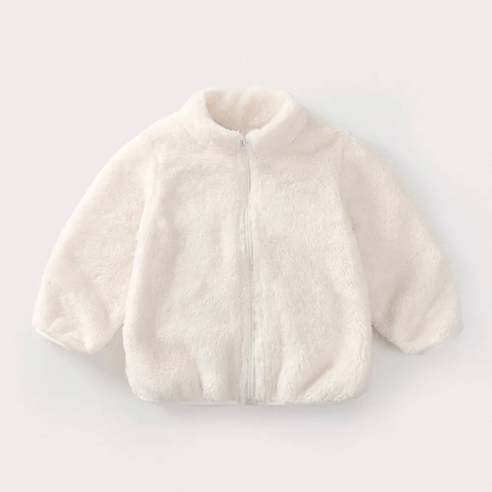 Color: black, Kid Size: 5T - Solid Color Fashion Children Plush Coat Autumn Winter Warm Baby Girl Boy Casual Jacket Greatcoat Kids Clothing Toddler Outerwear