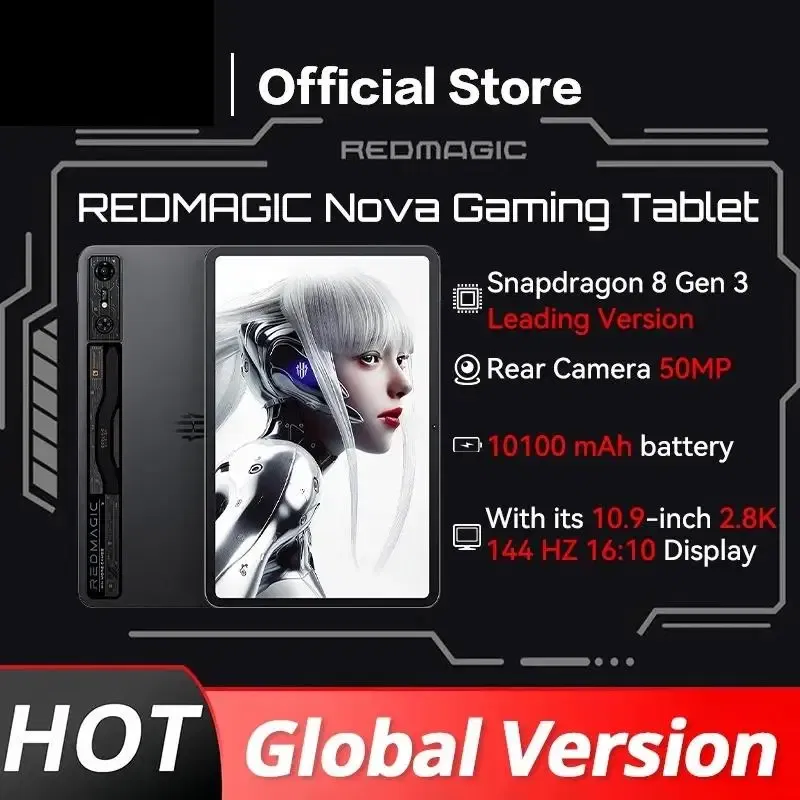 Memory Size: 1GB, Color: WHITE, Ships From: CHINA - Top Version Redmagic Nova Gaming Tablet 10.9" Snapdragon 8 Gen 3 Leading Version 10100mAh 50MP Don't include the Charger