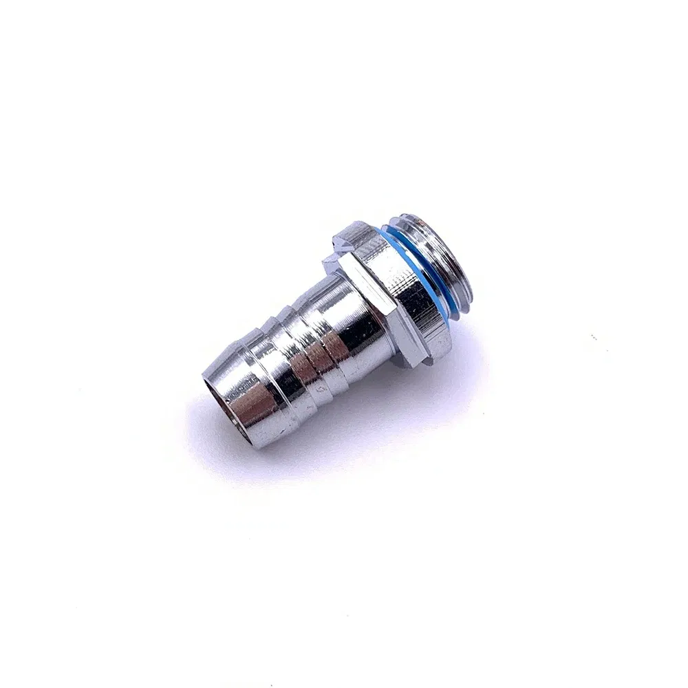 Color: Silver - 6pcs PC Water Cooling Barb Fitting Two-Touch Fitting G1/4 Thread Barb Connector for Computer Cooling System 4/6/7.2/9/11/14mm
