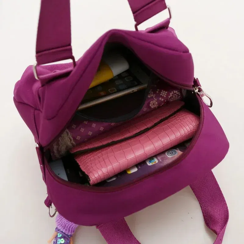Color: SKY BLUE - Crossbody Bags for Women Simple Canvas Square waterproof Bag Designer Luxury Women's Bag 2024 Fashion Female Handbags for Women