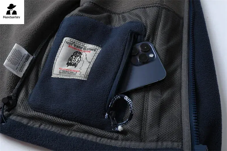 Color: Red, Size: XS?€old?‰ - Winter Wool Jacket Men's High-end Embroidered Thickened Fleece Windproof Jacket Outdoor Snow Cold-proof Men's Warm Hooded Coat