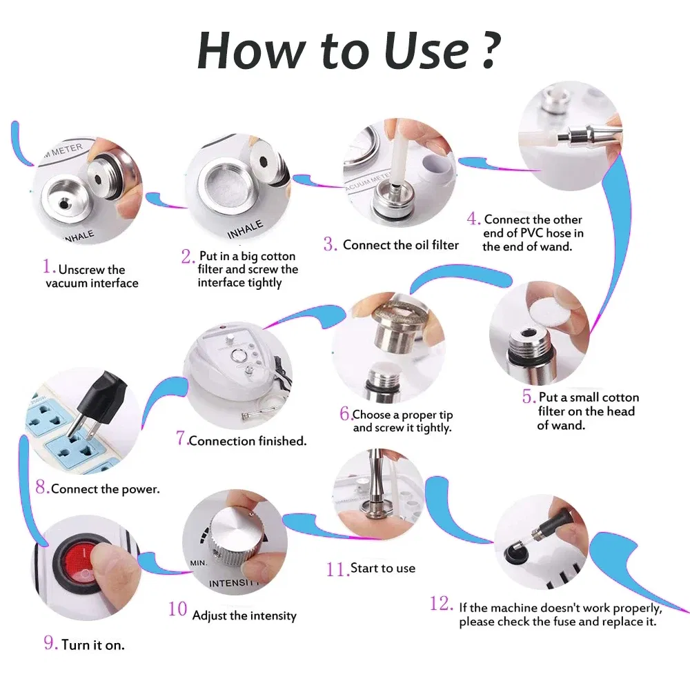 Color: Gold, Ships From: CN, Power Source: EU - Microdermabrasion Facial Diamond Dermabrasion Machine Portable Blackhead Acne Pore Cleaning Beauty Device Rejuvenation Peeling