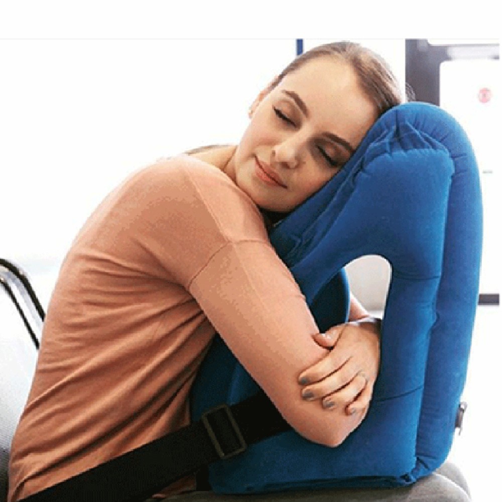 The Ultimate Inflatable Travel Pillow for 360° Neck, Chin, and Head Support