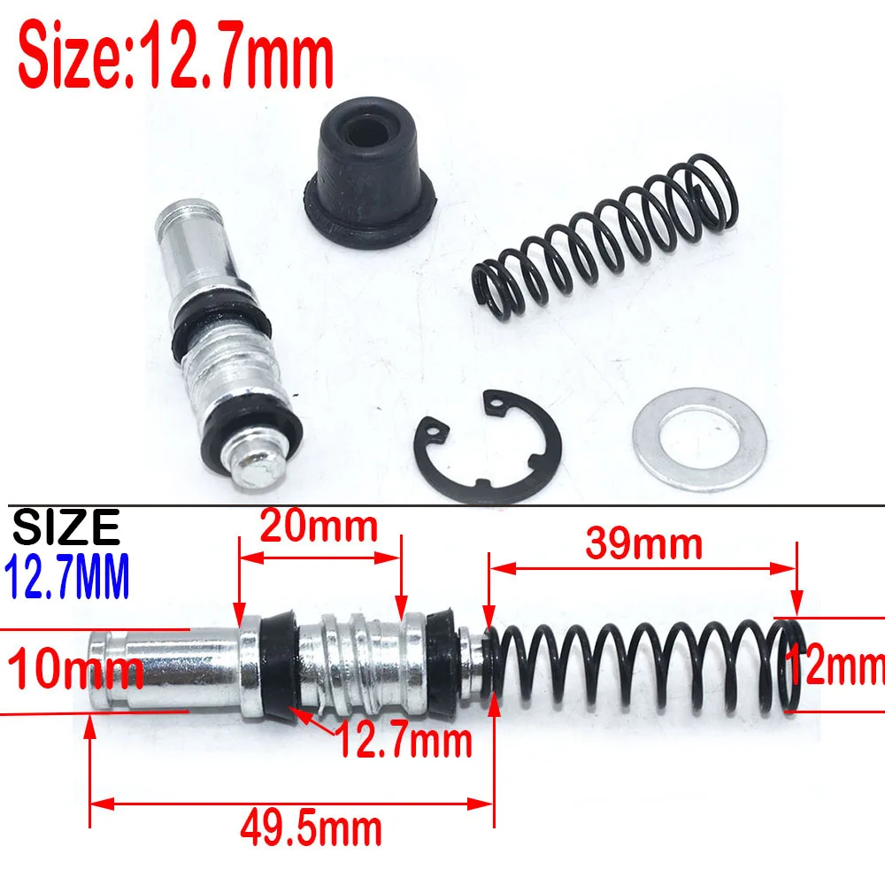 Color: Dark Grey - Piston Plunger Repair Kits Master Cylinder Piston Rigs Repair Accessories 11mm 12.7mm 14mm Motorcycle Clutch Brake Pump