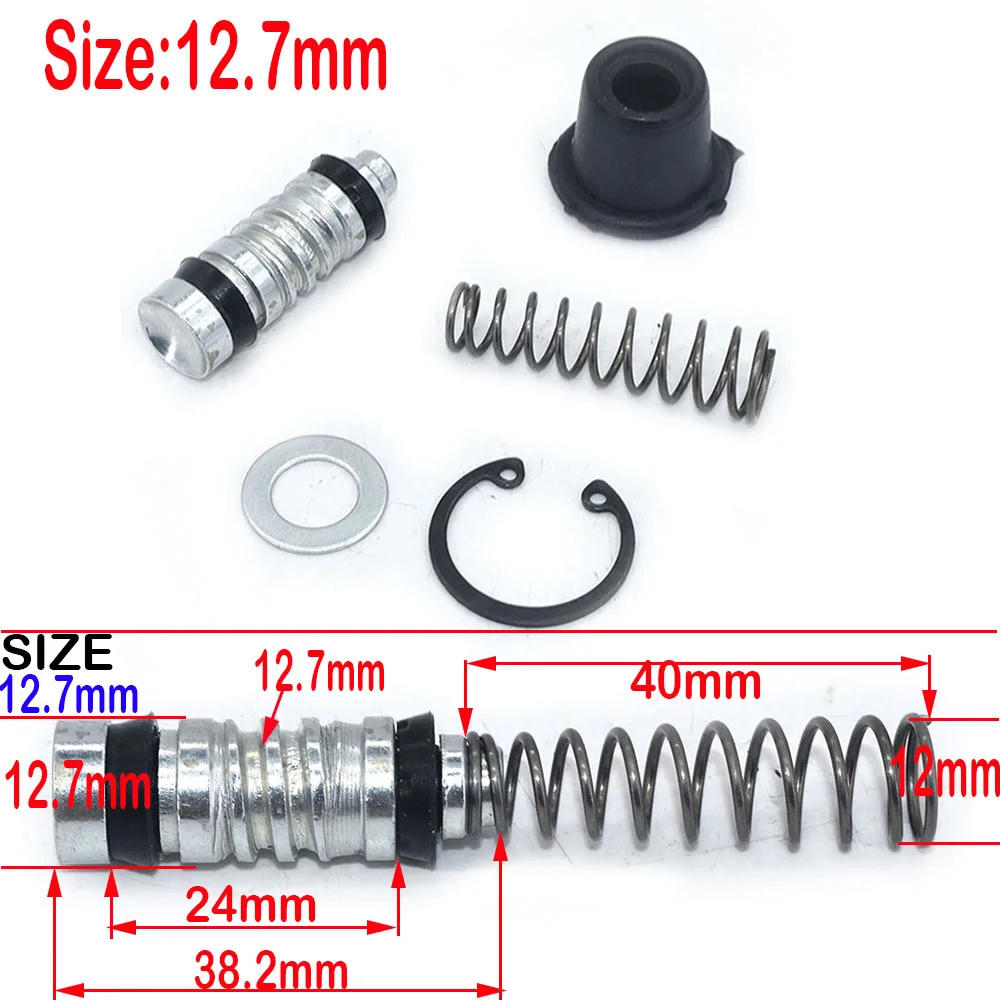 Color: Dark Grey - Piston Plunger Repair Kits Master Cylinder Piston Rigs Repair Accessories 11mm 12.7mm 14mm Motorcycle Clutch Brake Pump