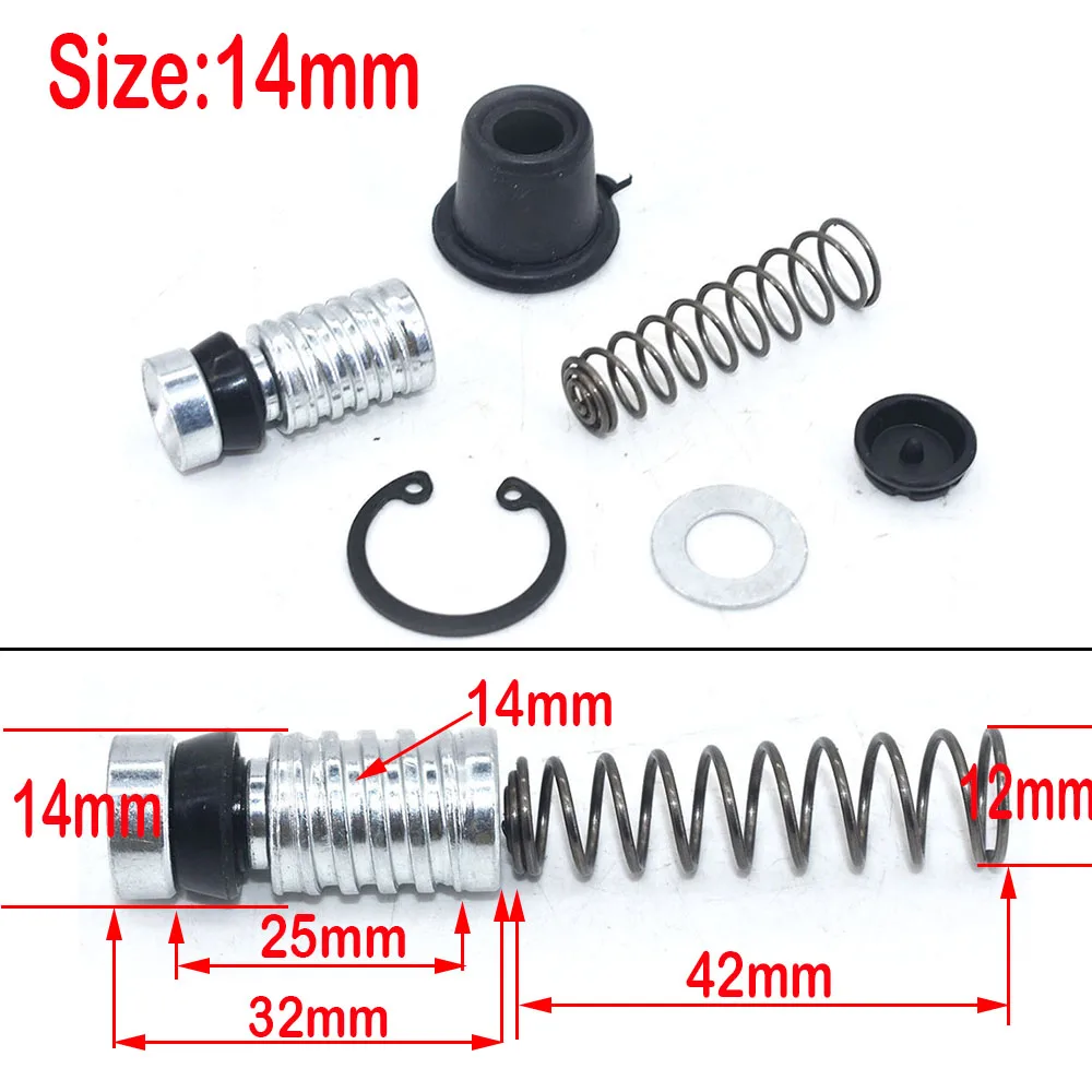 Color: Dark Grey - Piston Plunger Repair Kits Master Cylinder Piston Rigs Repair Accessories 11mm 12.7mm 14mm Motorcycle Clutch Brake Pump