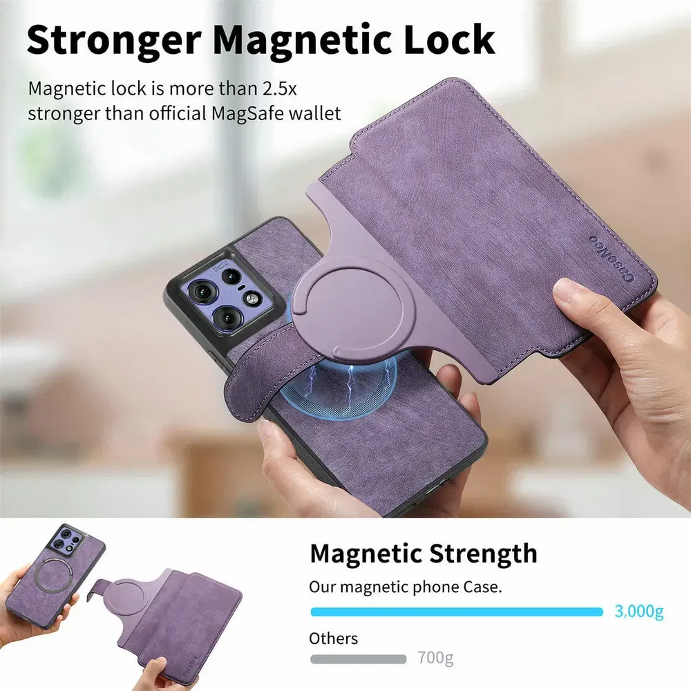 Color: SKY BLUE, Material: Neoprene - Edge 50 60 Fusion 5G Flip Case For Motorola Edge 60 Pro 2In1 Detachable Leather Wallet Funda Moto Edge 50 Neo 60 Pro S50 Cover
