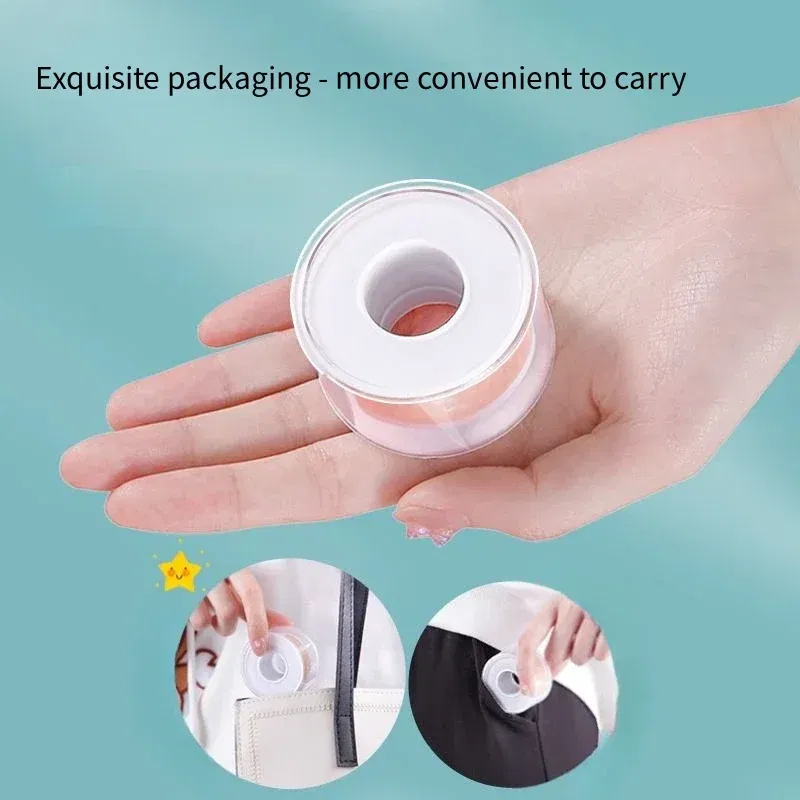 Color: Beige - Silicone Gel Heel Stickers Heel Protector Biomimetic Anti Pain Relief Adhesive Patch Cushion Foot Care Shoe Pads Grip Tapes