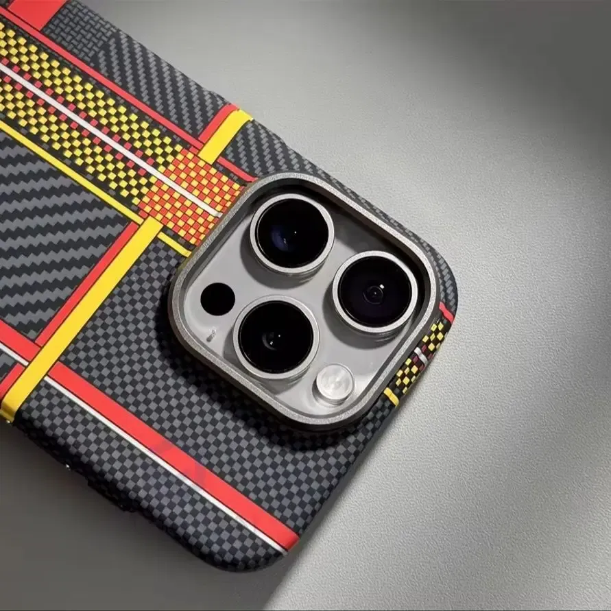 Color: Beige, Material: Vinyl - Luxury Alloy Lens Personalized Pixel 3D Relief Carbon Fibre Pattern Case For iPhone 13 14 15 16 Pro Max Slim Cover For Magsafe
