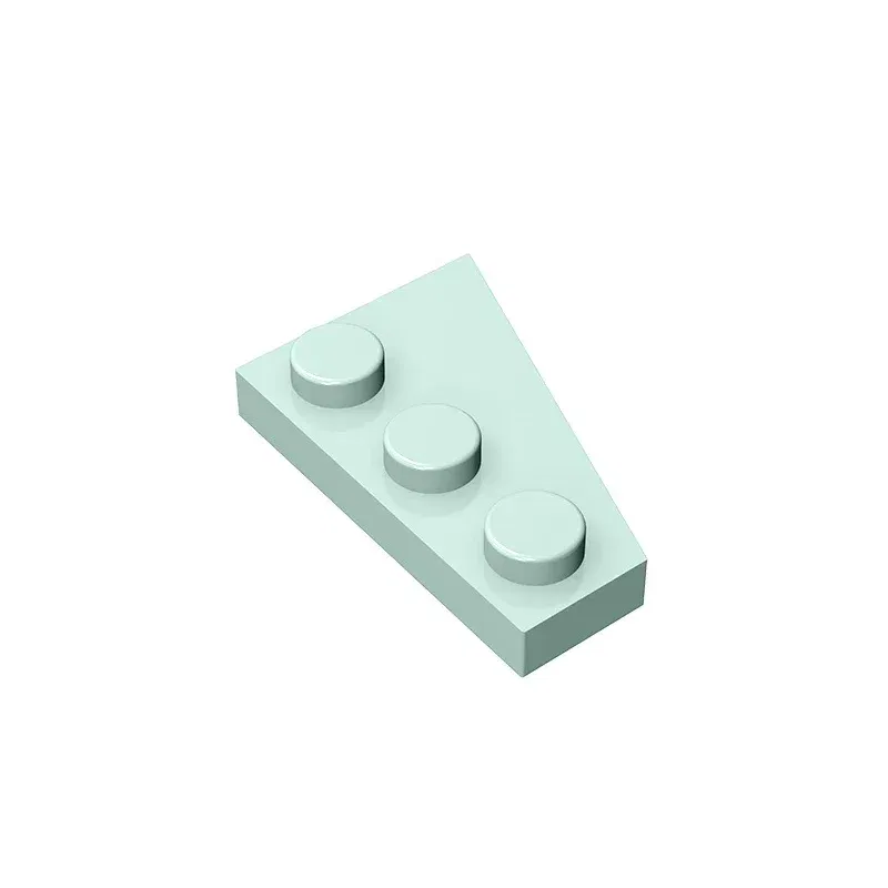Color: Light Blue - Gobricks GDS-546 Wedge, Plate 3 x 2 Left compatible with lego 43723 pieces of children's DIY Assemble Building Blocks