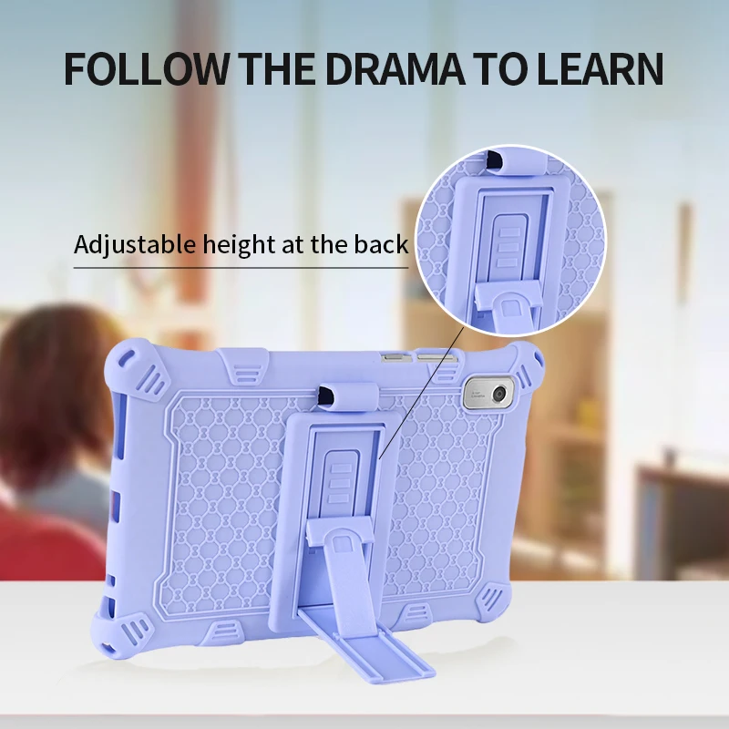 Color: Other, Size: sixteen - For Lenovo Tab M9 TB-310FU 2023 Soft Bubble Case Kids Shockproof Kickstand Tablet Cover Funda Capa Coque With Shoulder Straps