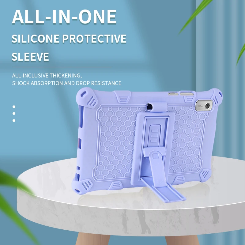 Color: Other, Size: sixteen - For Lenovo Tab M9 TB-310FU 2023 Soft Bubble Case Kids Shockproof Kickstand Tablet Cover Funda Capa Coque With Shoulder Straps