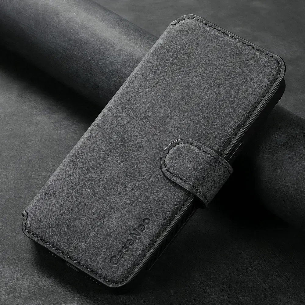 Color: black, Material: PVC - For Motorola Edge 50 Neo 60 Fusion 5G Luxury Case Leather Wallet Card Capa Moto Edge 60 Pro Case Edge50 S50 60s Pro Magnet Cover