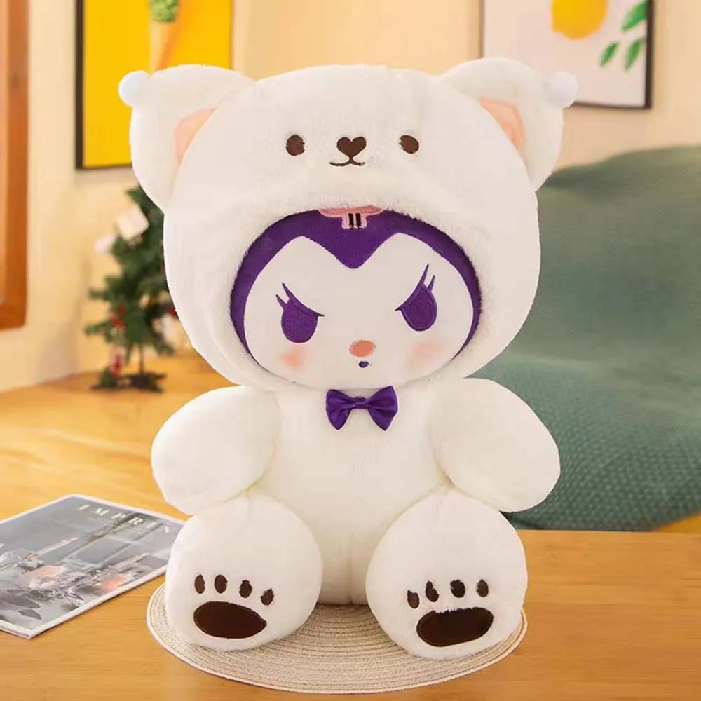 Color: PaleVioletRed, Height: 11cm-30cm - kawaii Sanrio Plushies Toy Hello Kitty Cinnamonroll Pochacco Kuromi Plush Doll Cos Bear Cute Toys Children Birthday Gifts