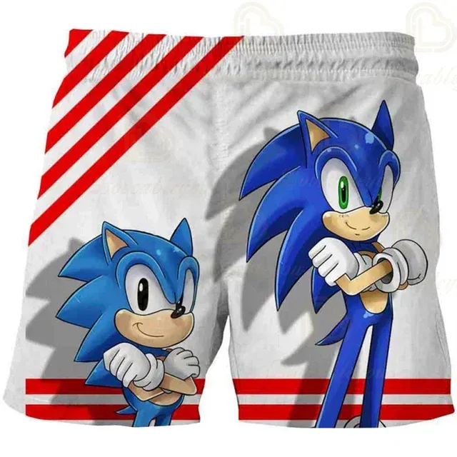 Color: Red, Kid Size: 7 - New Anime Kids Sonic Shorts Fashion Boys Girls Clothes Harajuku Cute Baby Cartoon Casual Summer Boy Boy Beach Pants