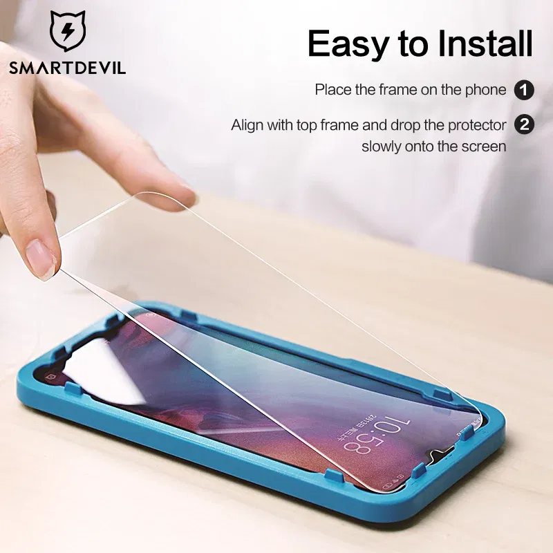 Color: Lucent, Material: Glass + PET - SmartDevil Tempered Glass For Redmi Note 9 8 Pro 7 Pro Screen Protector For Redmi 9T 10X 2.5D Curved Anti Blue Light 2 PCS