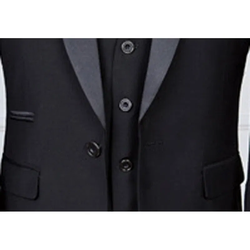 Color: GRAY, Size: 4XL - Shenrun Men Tuxedo Slim Fit Fashion Suit Wedding Shawl Lapel 3 Pieces Skinny Single Breasted Jacket Party Prom Singer Costume