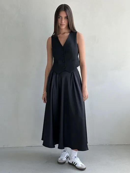 Black Satin Skirt NZ