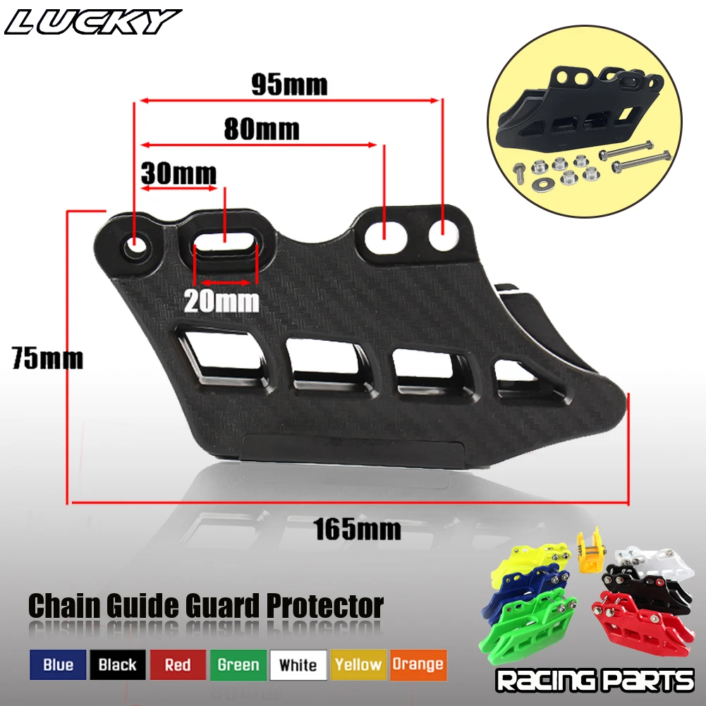 Color: Red - Motorcycle New Chain Guide Guard Protector For Honda Kawasaki Yamaha CRF KDX KLX RM DRZ YZ 125-500 2005-2017 Dirt Bike