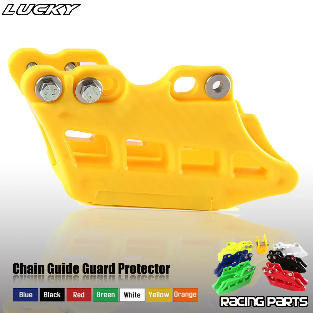 Color: Red - Motorcycle New Chain Guide Guard Protector For Honda Kawasaki Yamaha CRF KDX KLX RM DRZ YZ 125-500 2005-2017 Dirt Bike