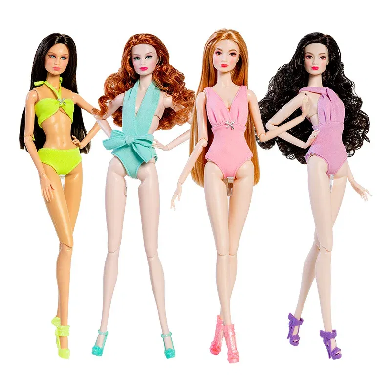 Color: plum - Supermodel Doll Clothes Suit European Fashion Summer Bikini Series Accessories Set Princess Dress DIY Limited Collection Gifts