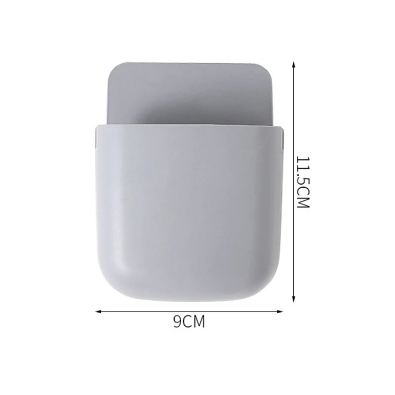 Color: Yellow - White Wall Hanging Storage Box Household Living Room Conditioner Remote Control Bedside Phone Storage Holder Organizer Box Shelf