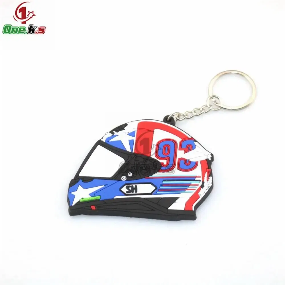 Color: Khaki - Rubber Motorcycle Key Ring Key Chain cool keychain 3D Soft For motorcycle helmet 93 AGV