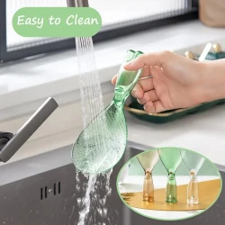 Rice Paddle Non-sticky No Scratch Table Rice Spoon Rice Cooker Scoop Kitchen Tool,Green&Pink