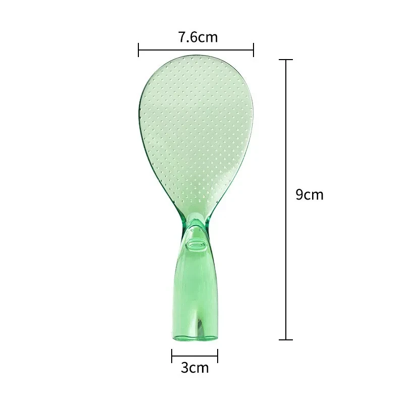 Rice Paddle Non-sticky No Scratch Table Rice Spoon Rice Cooker Scoop Kitchen Tool,Green&Pink