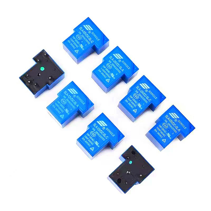 Color: Black - 10Pcs New Power Relay SLA SLA-05V 09 12V 24V 48VDC-SL-A -C 4Pin /5Pin /6Pin 30A T90 SLA-05VDC-SL-A SLA-12VDC-SL-A SLA-24VDC-SL-C