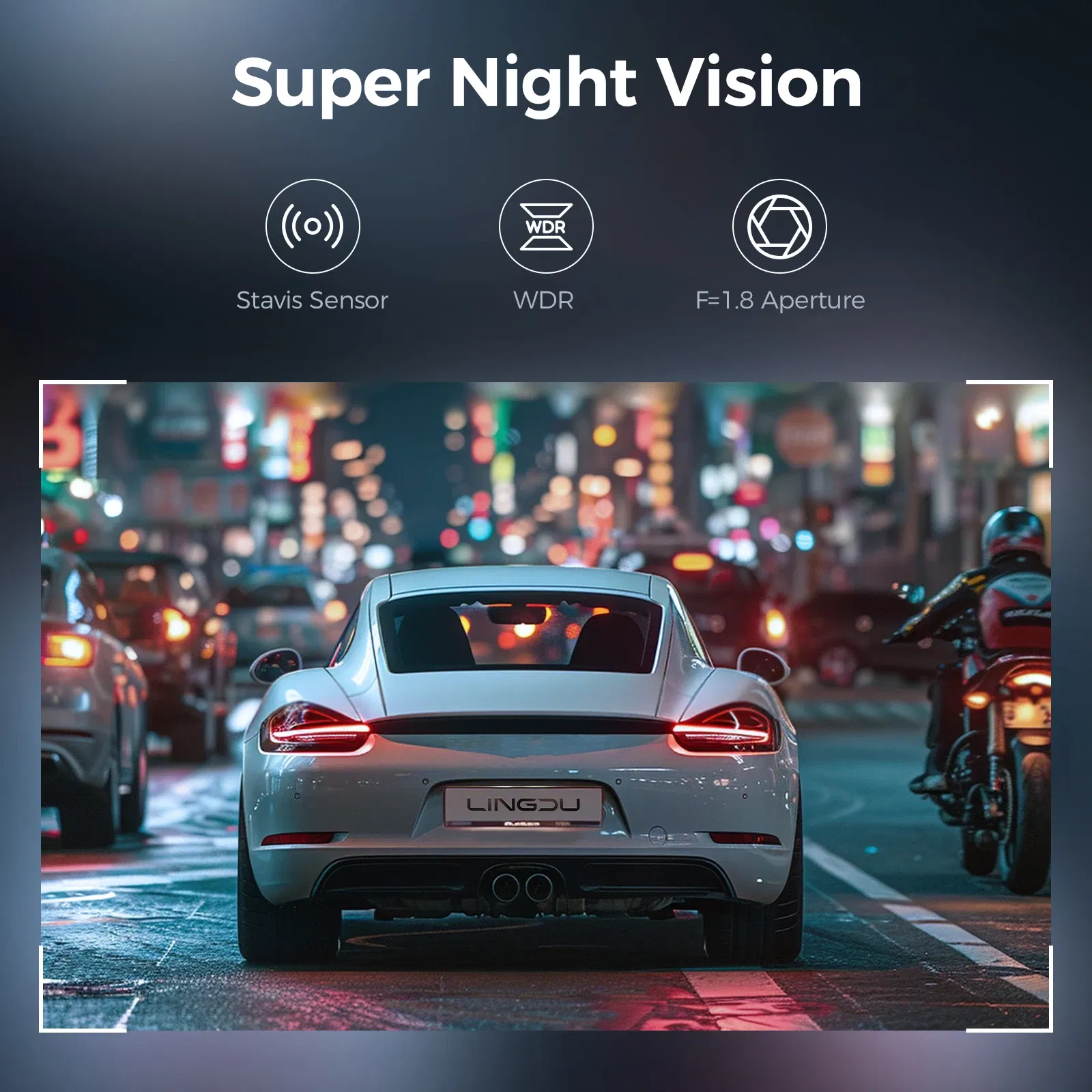 Color Name: WHITE, Ships From: CHINA, Sd Card Memory: 16g - LINGDU D100 2.5K Dash Cam Front MINI Dash Camera for Cars Voice Control WDR Car DVR Parking Mode Built-in GPS WiFi  Night Vision