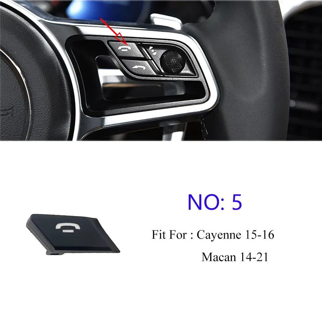 Color: green - ESIRSUN Steering Wheel Multi-function Button Volume Adjustment Phone Switch Button For Porsche 2015-16 Cayenne 2014-21 Macan