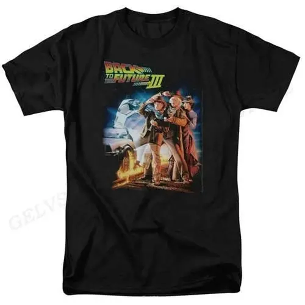 Color: Khaki, Size: L - Back To The Future T Shirt Graphic Print Men Women Fashion Hip Hop Streetwear Short Sleeve Plus Size T Shirt Unisex 62473