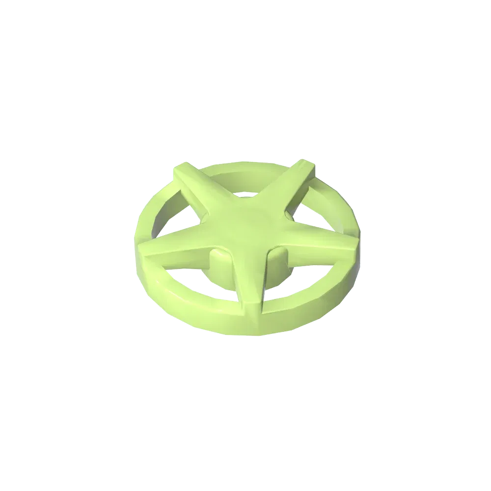 Color: green - Gobricks GDS-21242 Wheel Cover 5 Spoke - for Wheel 18976 compatible with lego 18978A Assembles Building Blocks children's toys