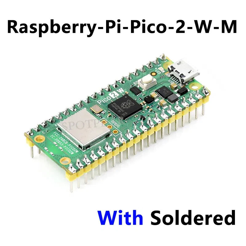 Green Raspberry Pi Pico 2 RP2350 Pico2 Optional Pico2W 2 W ARM Cortex-M33 And RISC-V Hazard3 520KByte 4MByte QSPI Flash