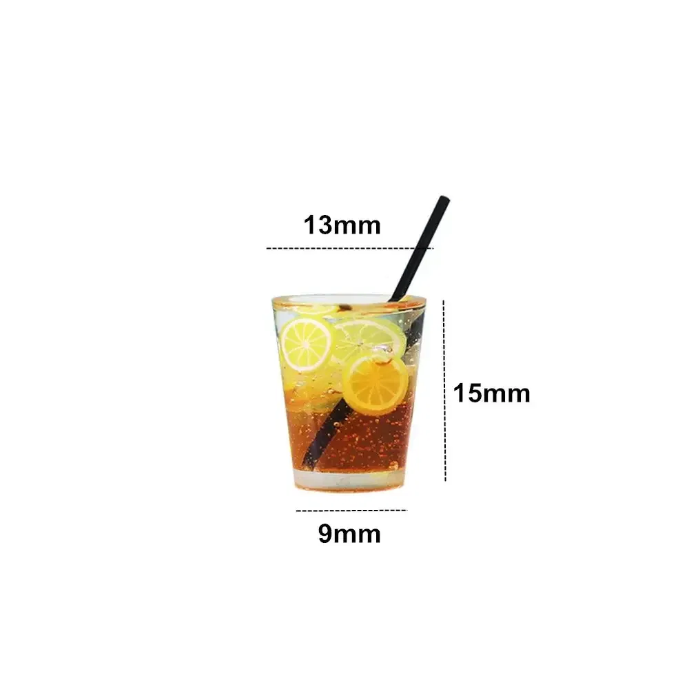 Color: green - Miniature Toy Cocktail Drinks Doll Toys Dollhouse Accessories Miniature Items Fit for 1:6/1:12 Doll House Kitchen Ornaments