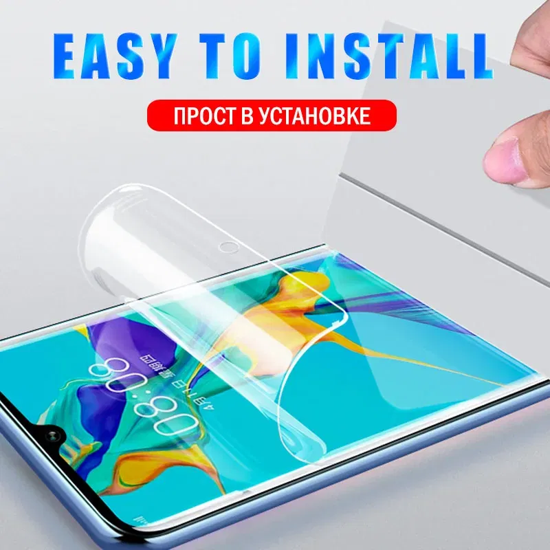 Color: Lucent - 600D Screen Protector For Huawei Mate 10 20 Lite Soft Full Cover Hydrogel Film For Huawei Mate 8 10 20 30 Pro No Glass Film