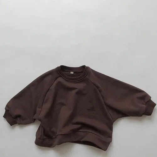 Color: Beige, Kid Size: 4T - Children Clothing Japan Korean Style Autumn Spring Baby Girls Boys Casual Long Sleeve Sweatshirts T-shirt Kids Pullover Tops