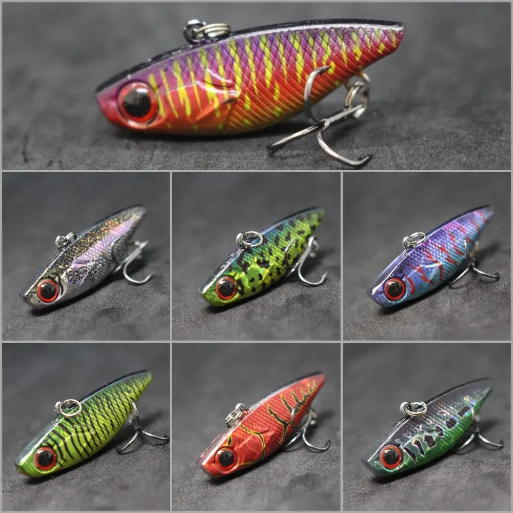 Color: Light Red - wLure Fishing Lure Lipless VIB 4cm 4.6g Tiny Hard Lure Carp Fishing Fly Fishing Bait Tail Hook Sinking to Bottom L666