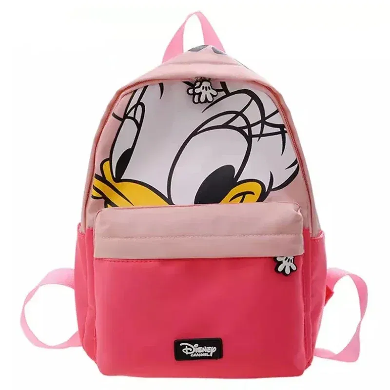 Color: Beige - Disney Cartoon Donald Duck Children's Backpack Cute Mickey Mouse Kindergarten Boys Girls Backpacks School Bags Children's Gifts