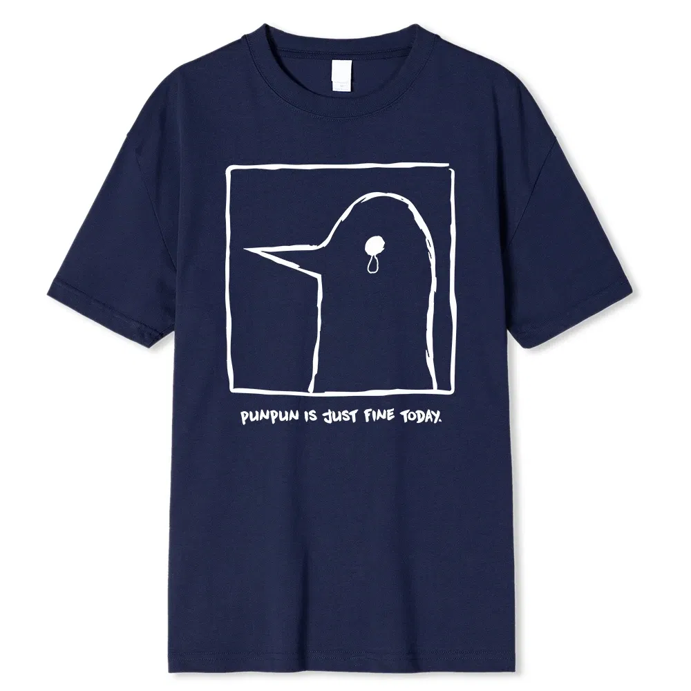 Color: Dark Grey, Size: XXL - Oyasumi PunPun Modal Print T-Shirts Funny Anime Streetwear Camisetas Men Women Short-sleev Fashion Harajuku Cartoon Tee Shirt