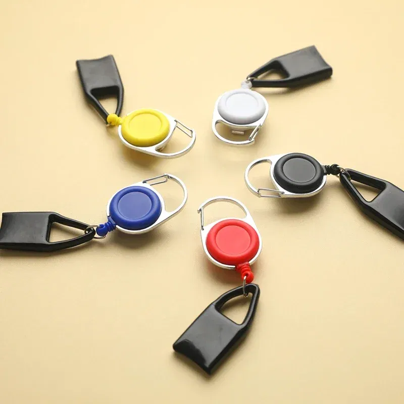 Color: Beige - Silicone Sticker Lighter Leash Safe Stash Clip Retractable Keychain Holder Cover Smoking Accessories Smoke Accesoires