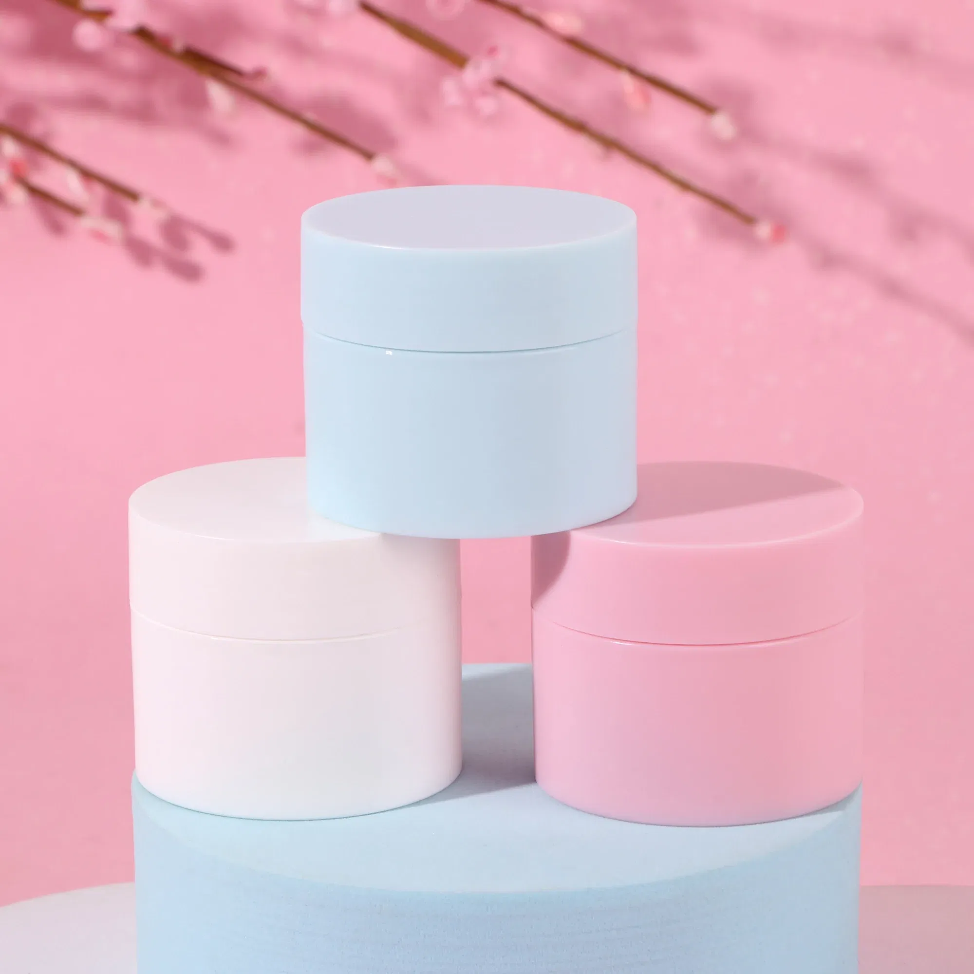 Color: Light Grey, Specifications: 18ml, Ships From: CHINA - 5g /15g/20g/30g/50g Empty Tight Waist Container Empty Travel Pp Facial Cream Jar Cosmetic Plastic Box Cosmetic Refillable Bottle