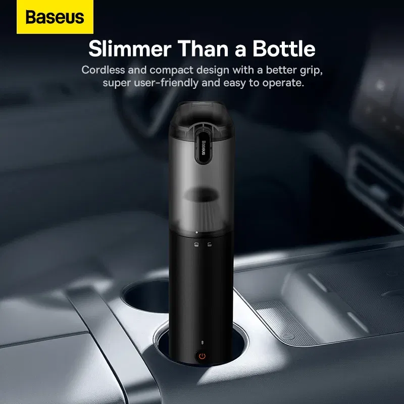 Color: green - Baseus Car Vacuum Cleaner with 12000Pa Powerful Suction Rechargeable Wireless Cleaner Handheld Airflow Pump For Car Home Office