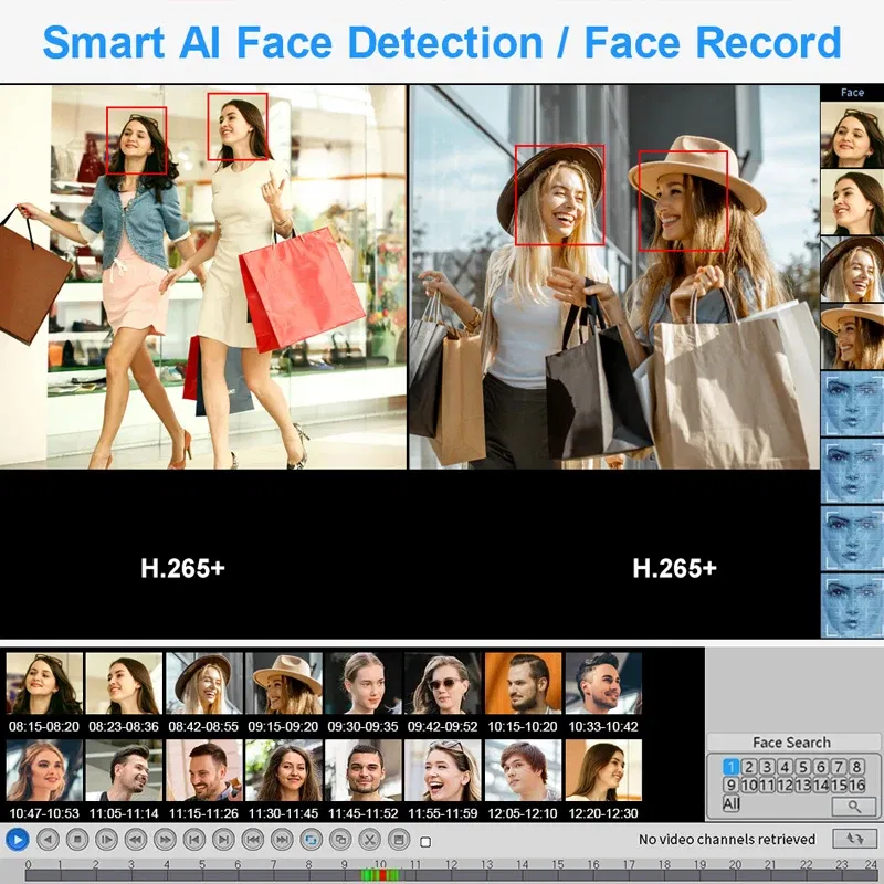 Video Input: 10CH, Ships From: CHINA, Plug Standard: EU Plug - Smar H.265 CCTV NVR Face Detection 10CH 16CH 32CH 36CH Max 4K Output Security Video Recorder Motion Detect P2P Onvif XMEye APP