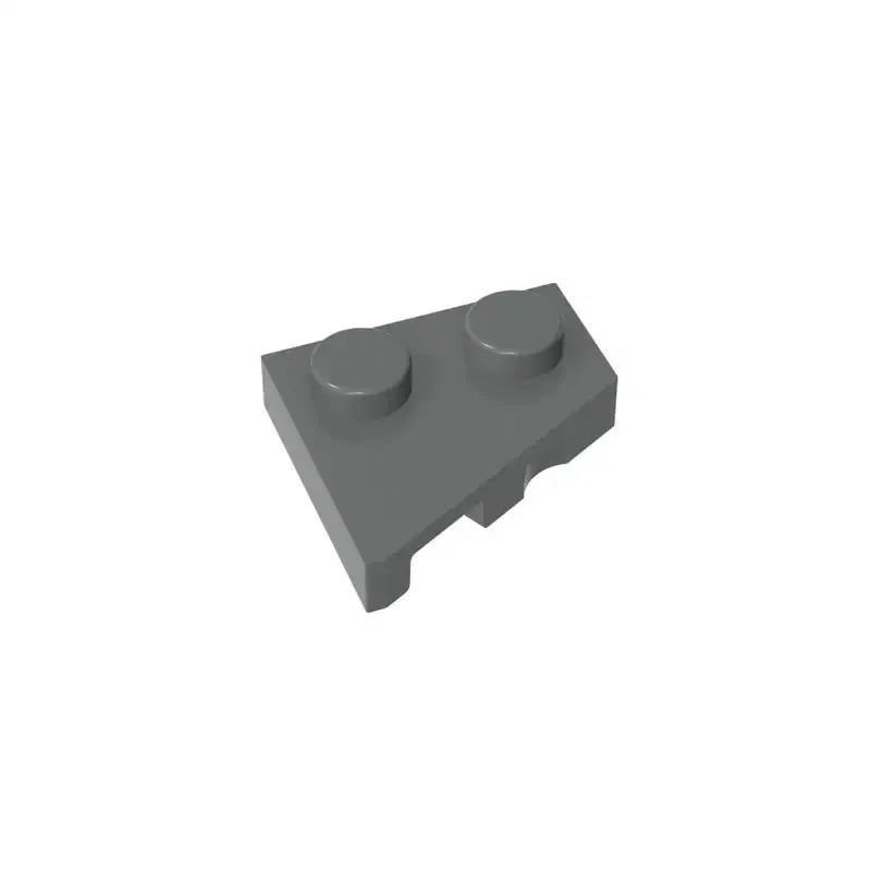 Color: Dark Bluish Gray - Gobricks 10PCS Parts Wedge, Plate 2 x 2 Left Compatible with 24307 pieces of children's toys Building Blocks Educatonal  Techni